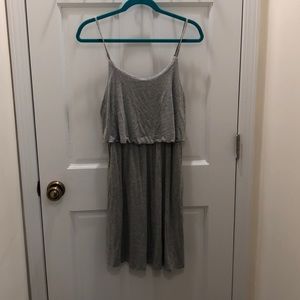 GAP Gray Cotton Sun Dress with Adjustable Straps